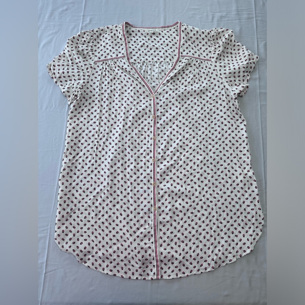 Max Studio Lady Bug Blouse Size XL